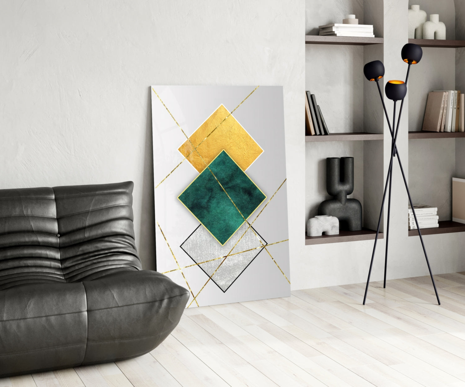 Squares Glass Wall Art.