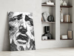 Melting Mind glass print enhancing a hallway with cinematic gravity