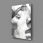 Linear-portrait panel bringing conceptual contrast to a contemporary office