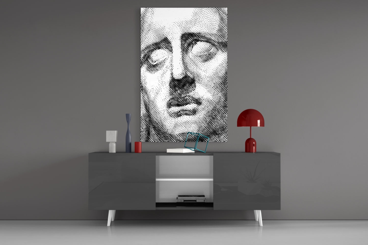 Sadness Glass Wall Art.