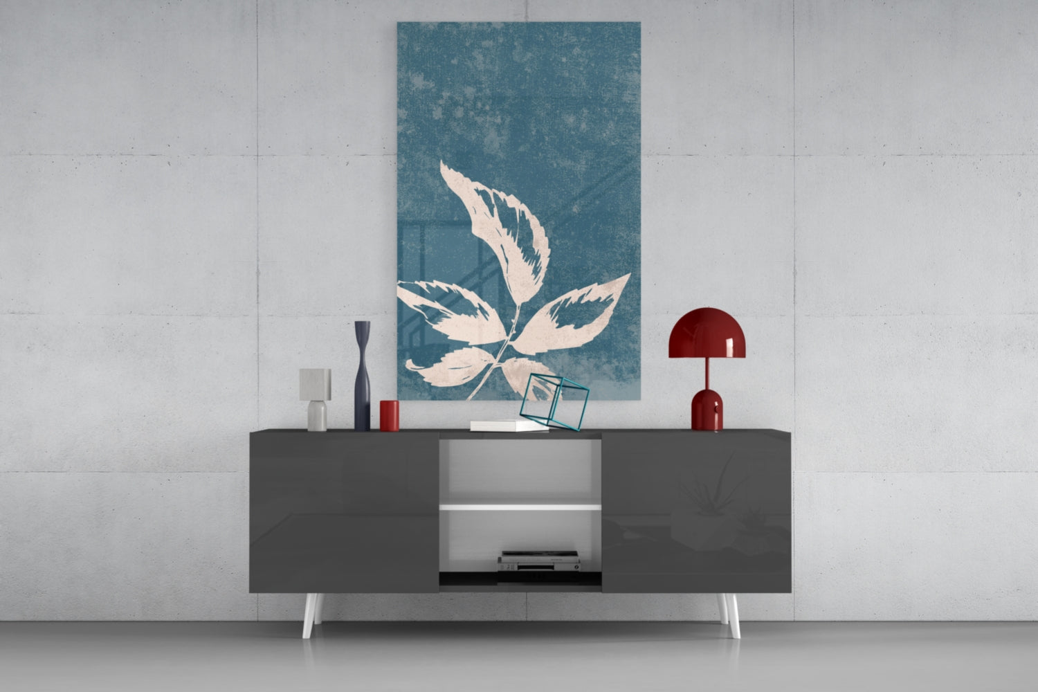 Leaves Glass Wall Art.