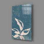 Botanical-minimalist panel bringing serene calm to a contemporary bathroom