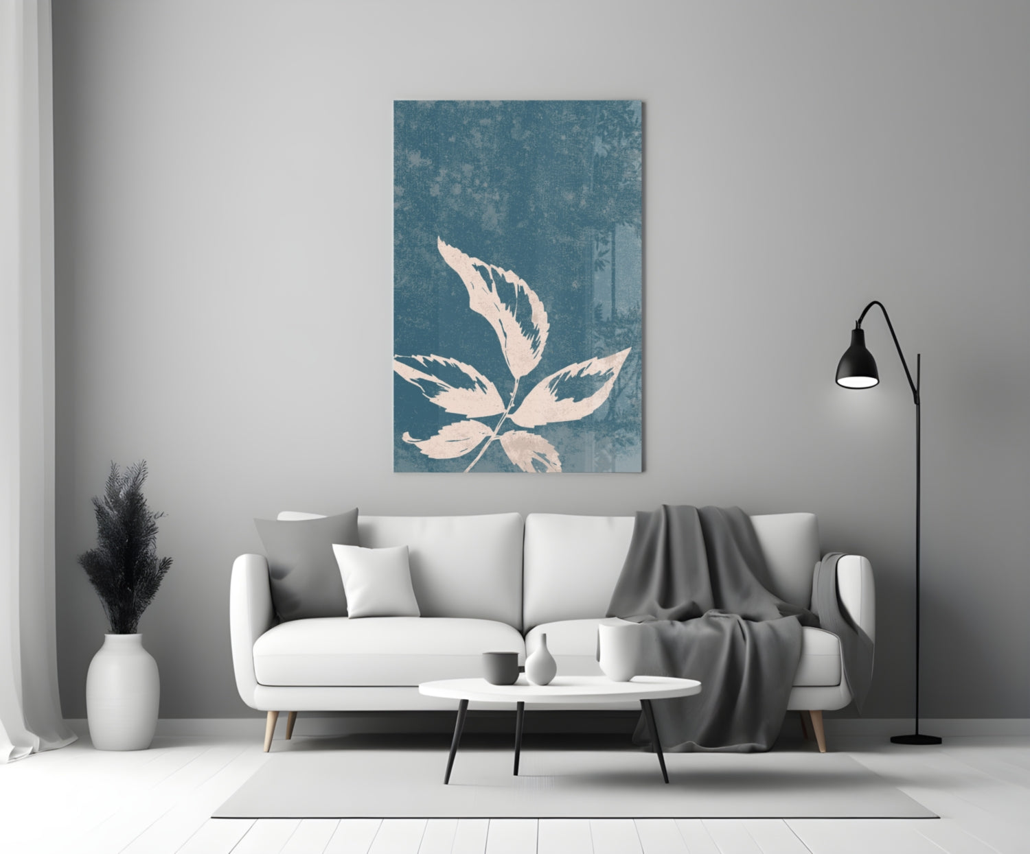 Leaves Glass Wall Art.