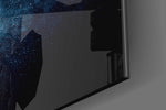 Astronauts Look artwork anchoring a wall with dark cinematic palette