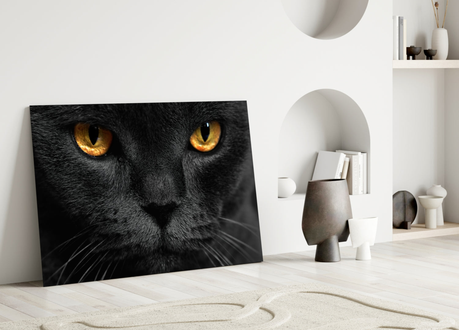 Cat Glass Wall Art.
