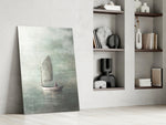 Loneliness glass print enhancing a living room with cinematic warmth