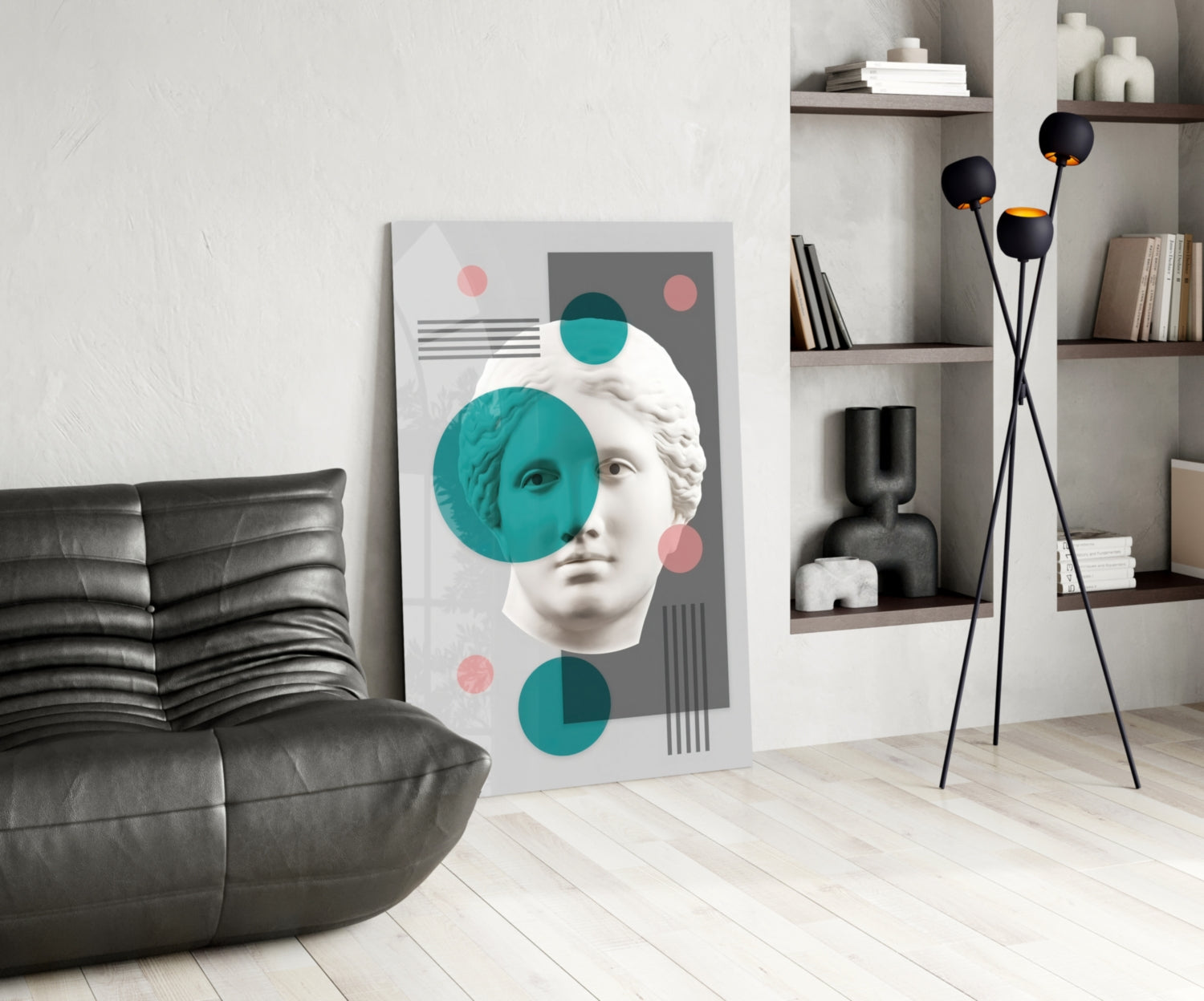 Statue Glass Wall Art.