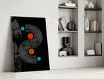 Pattern glass print enhancing a living room with cinematic gravity