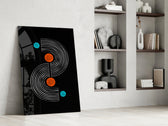 Pattern glass print enhancing a living room with cinematic gravity