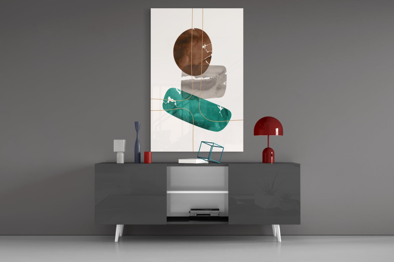 Dance of Earth Colors Glass Wall Art.