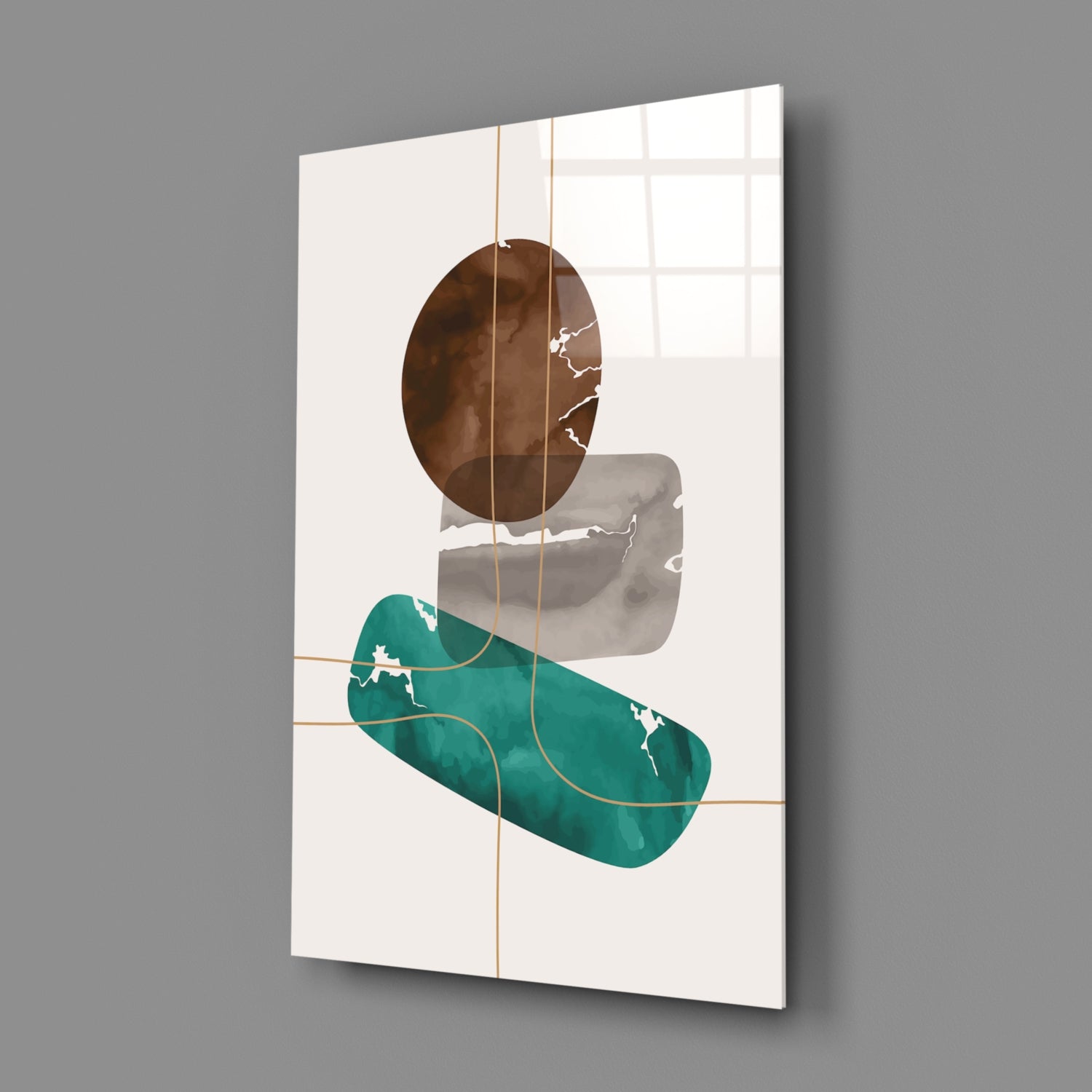 Dance of Earth Colors Glass Wall Art.