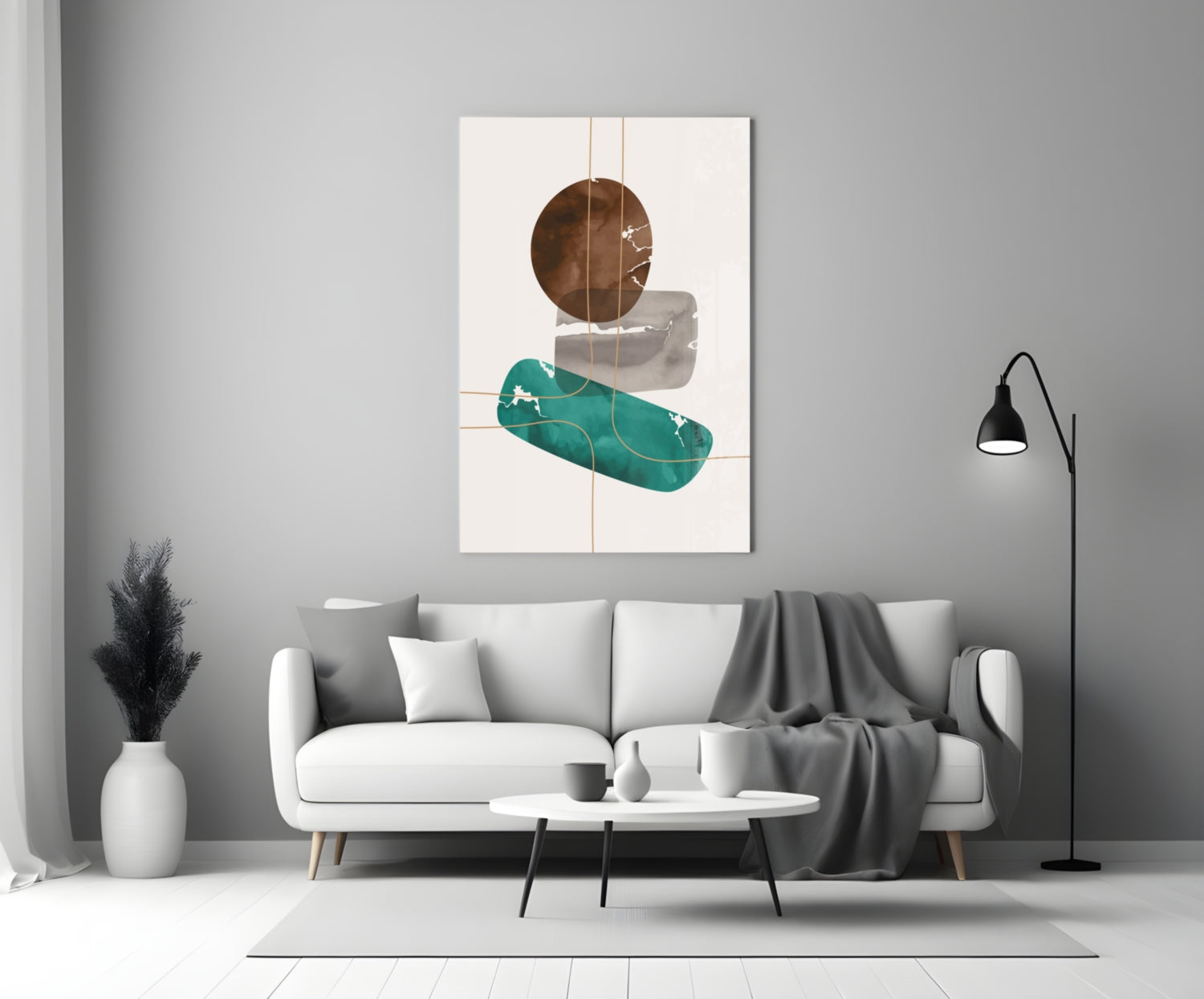 Dance of Earth Colors Glass Wall Art.