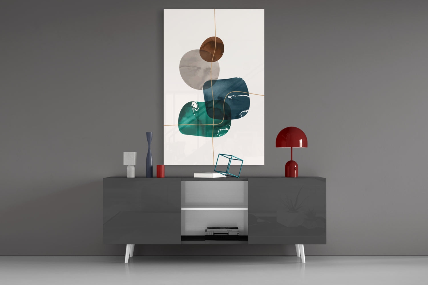 Dance of Earth Colors Glass Wall Art.