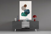 Dance of Earth Colors panel catching window light to reveal its serene calm