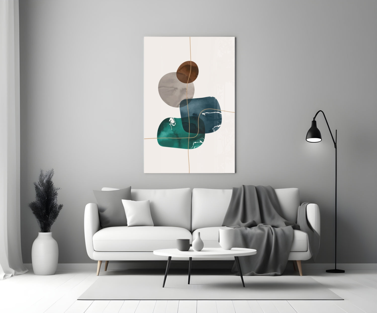 Dance of Earth Colors Glass Wall Art.