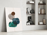 Dance of Earth Colors glass print enhancing a living room with cinematic warmth