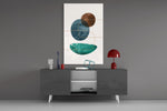 Dance of Earth Colors panel catching window light to reveal its serene calm