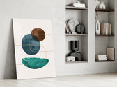 Dance of Earth Colors glass print enhancing a living room with cinematic warmth