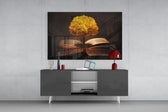 Tree in My Mind panel catching lamp glow to reveal its scholarly gravity