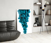 Blue Layers panel adding editorial calm to a hallway