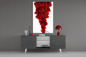 Red Layers panel catching daylight to reveal its dynamic flow