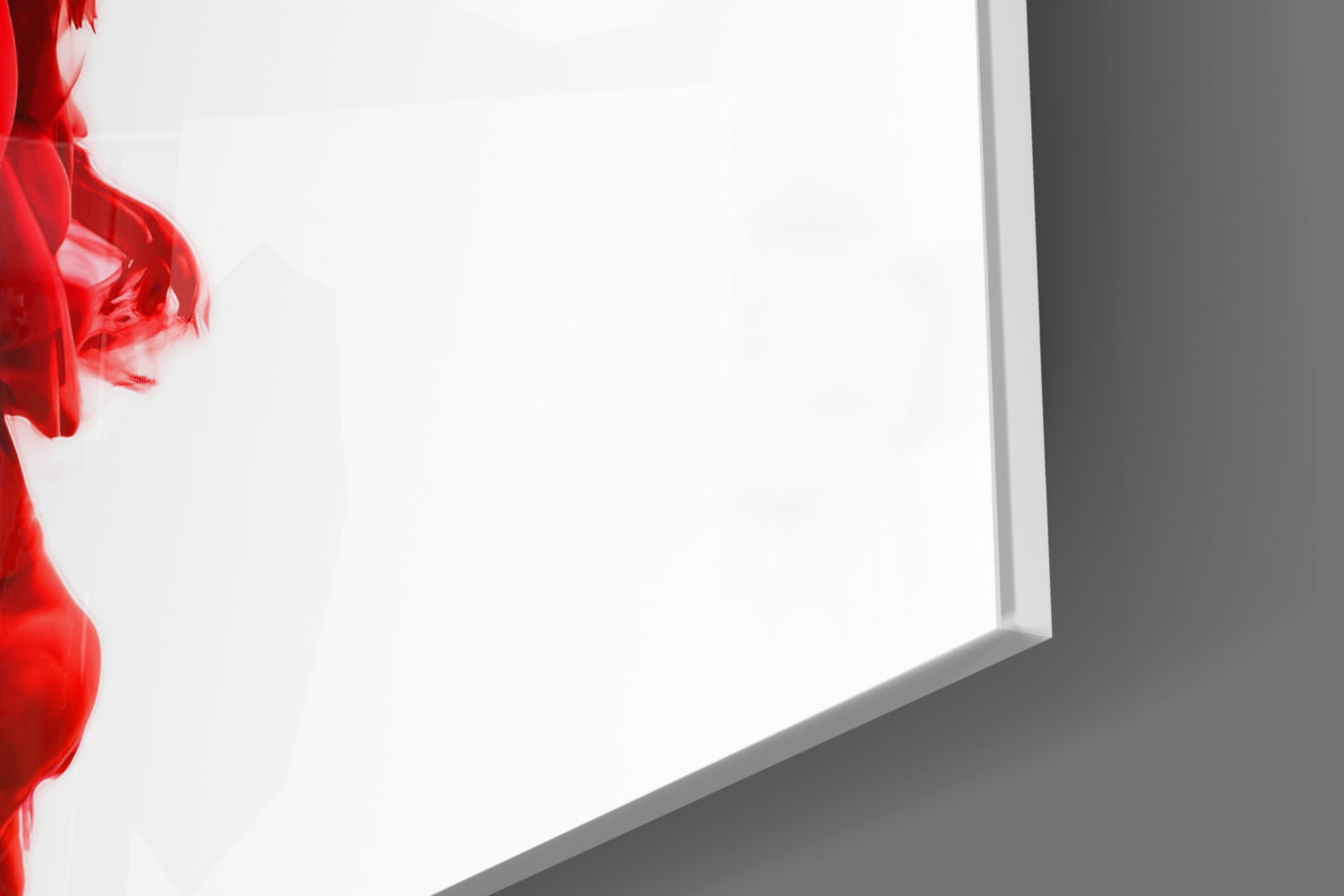 Red Layers Glass Wall Art.