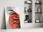 Autumn Red glass print enhancing a hallway with cinematic warmth