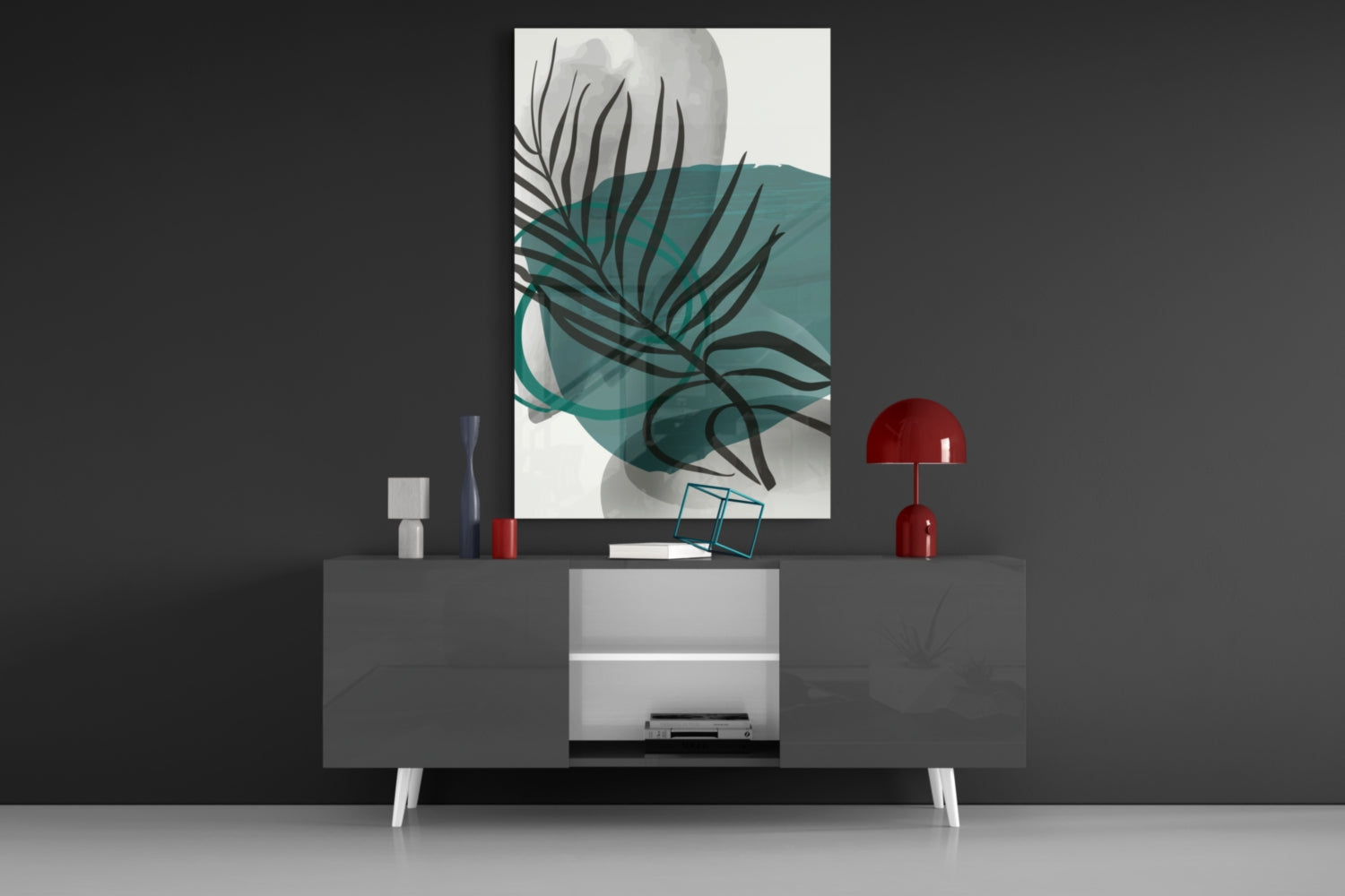 Autumn Green Glass Wall Art.