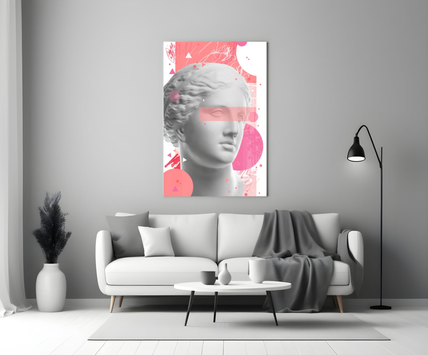 Statue Glass Wall Art.