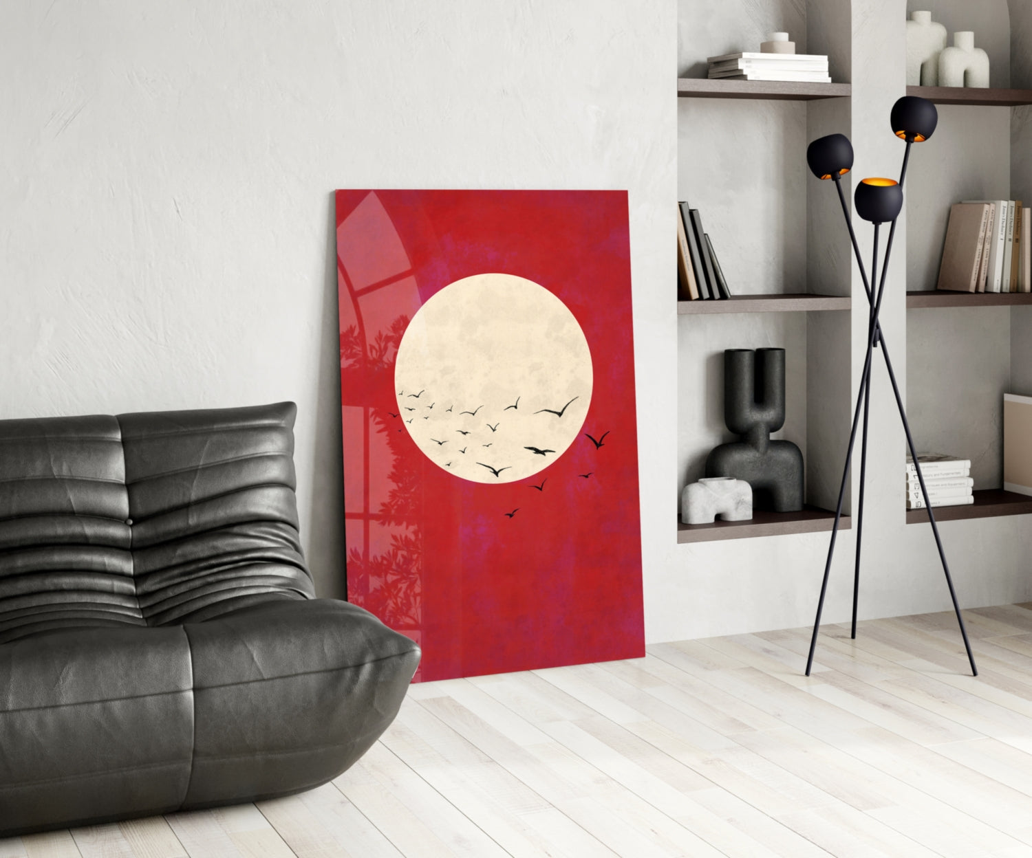 Fly from the Moon Glass Wall Art.