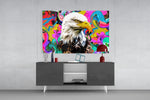 Eagle Eye panel catching screen glow to reveal its electric saturation