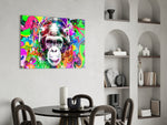 Monkey Face panel adding editorial drama to a teen lounge
