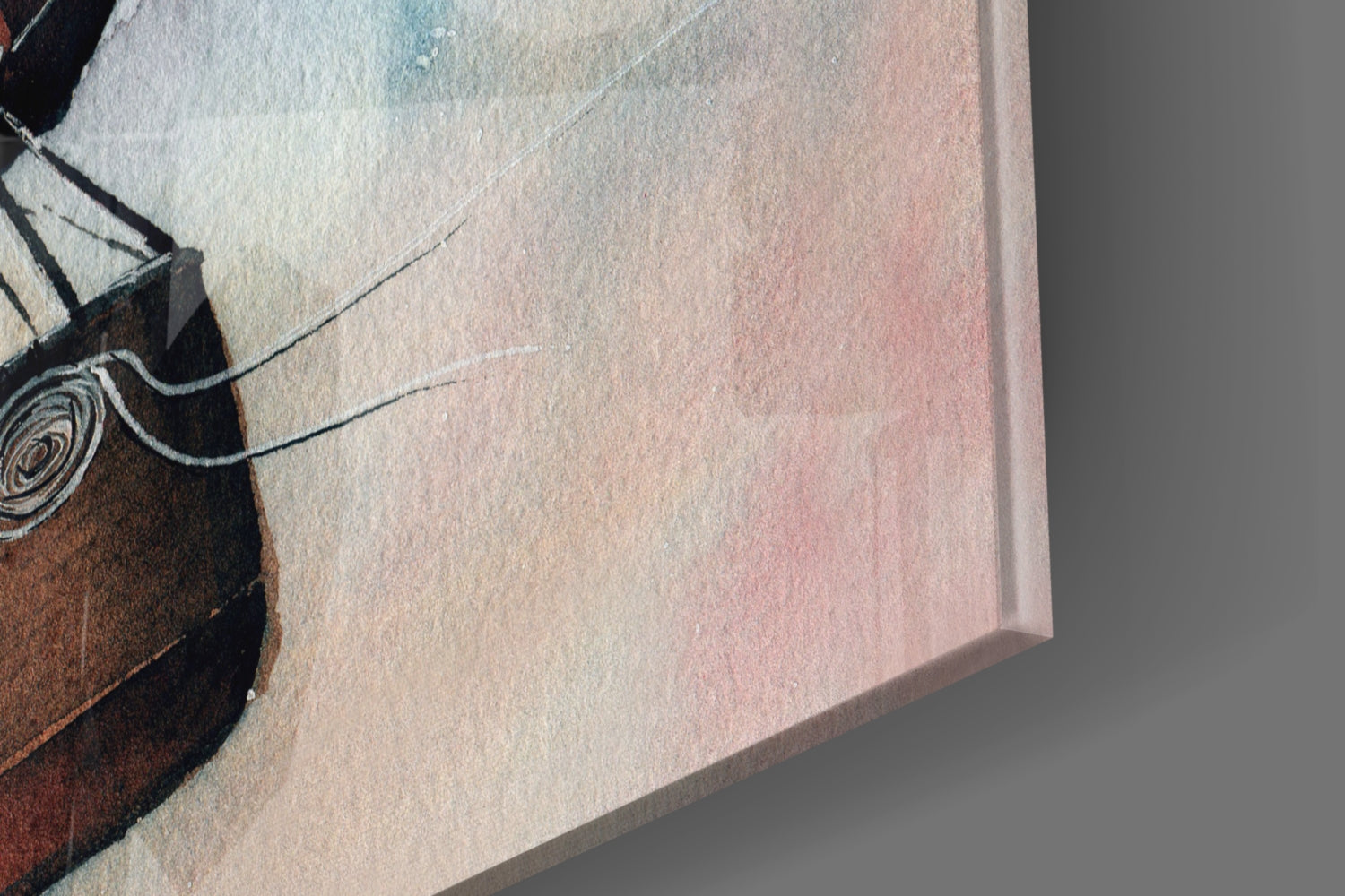 Baloon to the Moon Glass Wall Art.