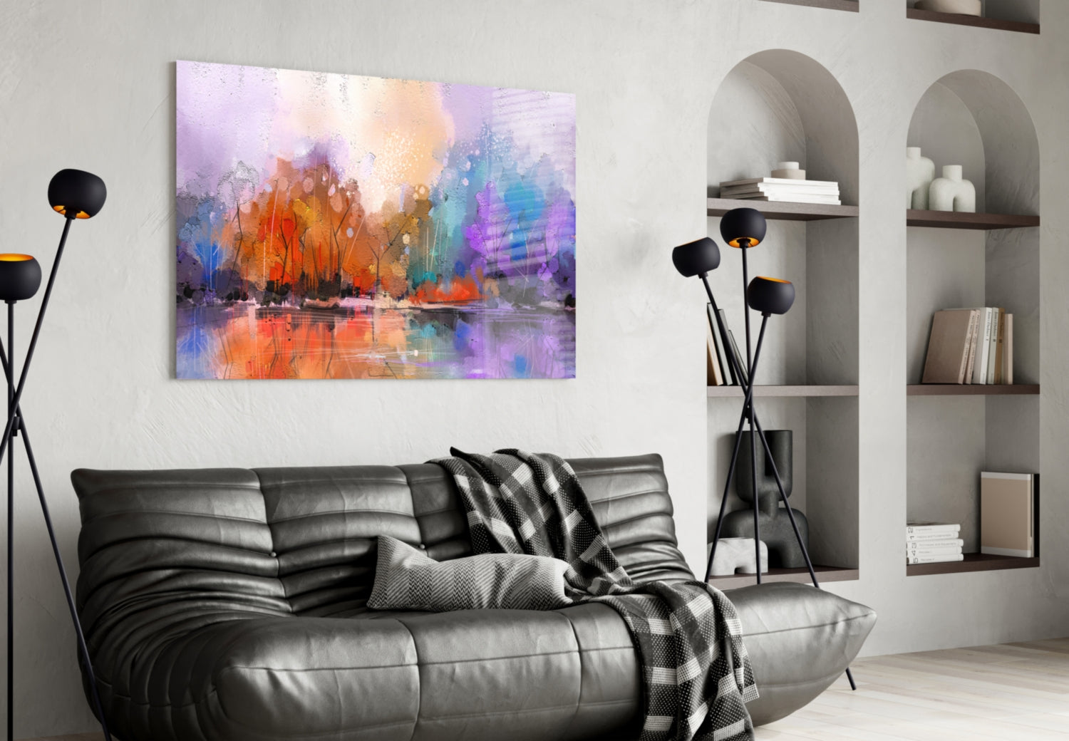 Lake View Glass Wall Art.