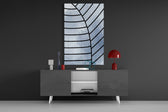 Lines of Leaf panel catching daylight to reveal its serene clarity