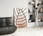 Lines of Leaf panel adding editorial calm to a hallway