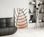Lines of Leaf panel adding editorial calm to a hallway