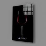 Still-life-luxury panel bringing dramatic restraint to a contemporary bar