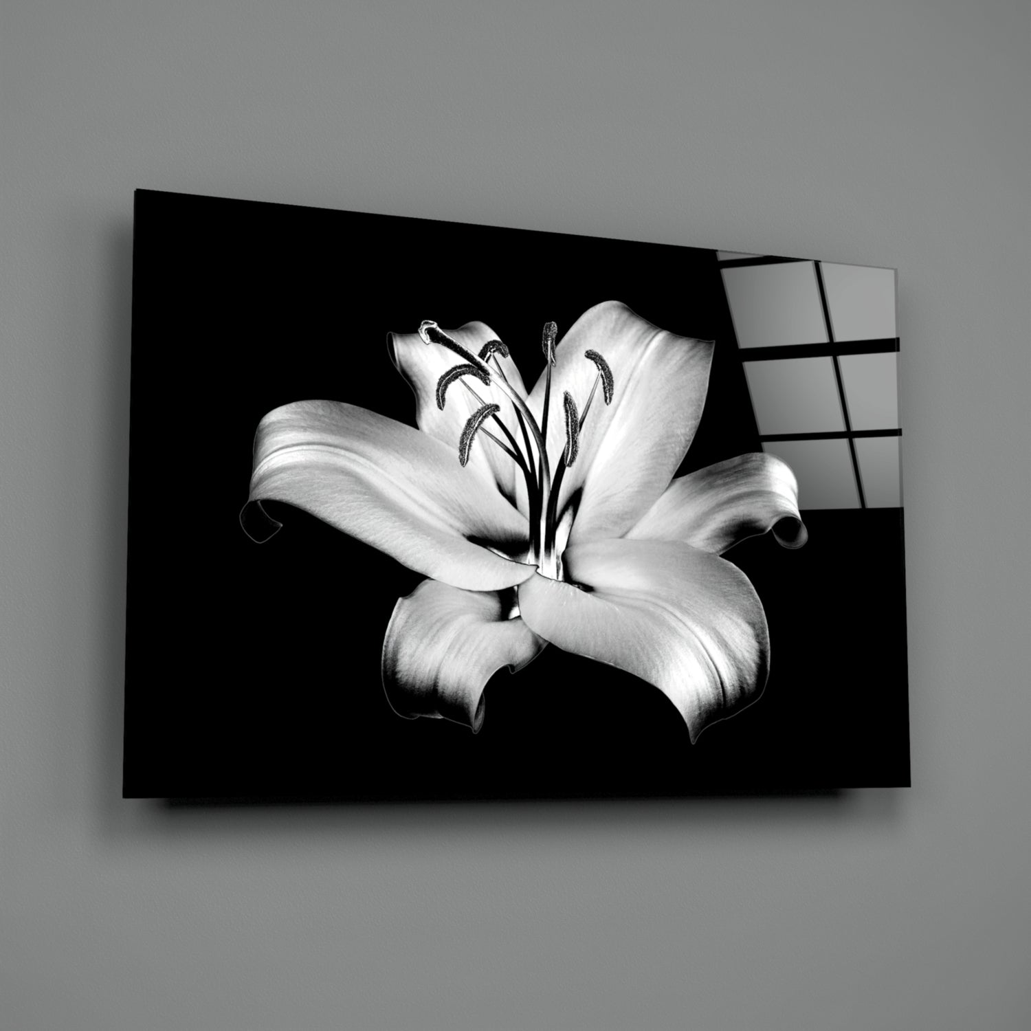 Lilies Glass Wall Art.