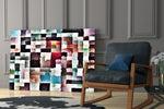 Images of Subconsciousness glass print enhancing a living room with cinematic warmth