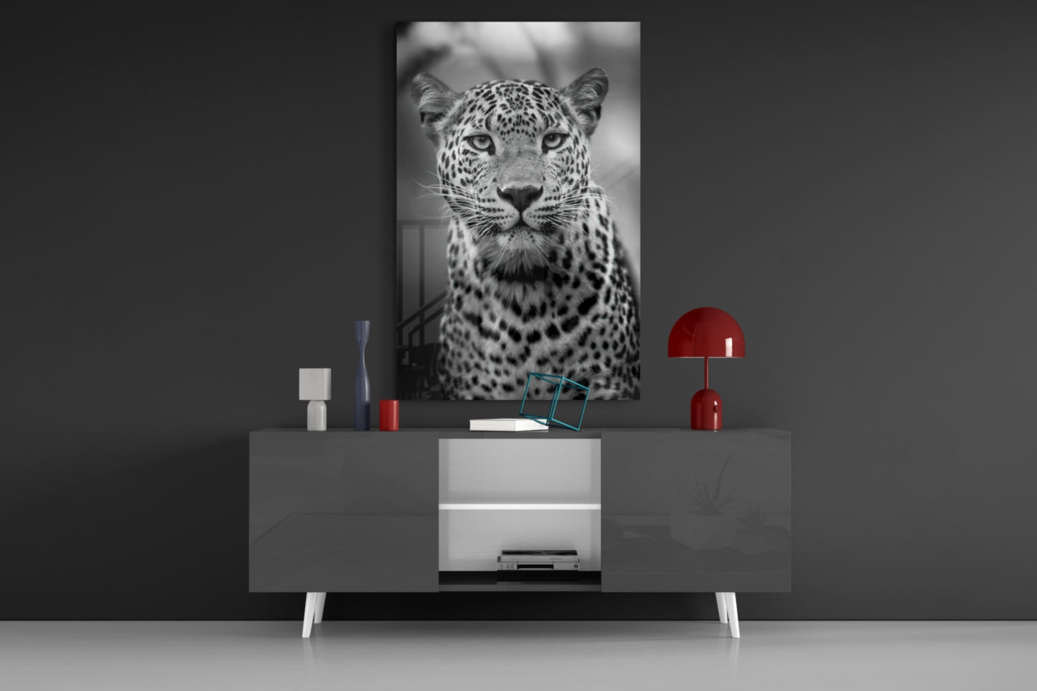 Leopard Glass Wall Art.