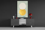 Sun and Moon panel catching window light to reveal its serene calm