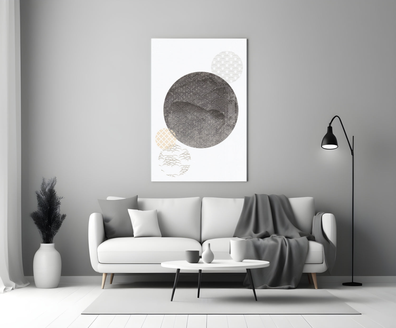 Black Moon Glass Wall Art.