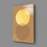 Japandi-collage panel bringing luxe warmth to a contemporary bedroom