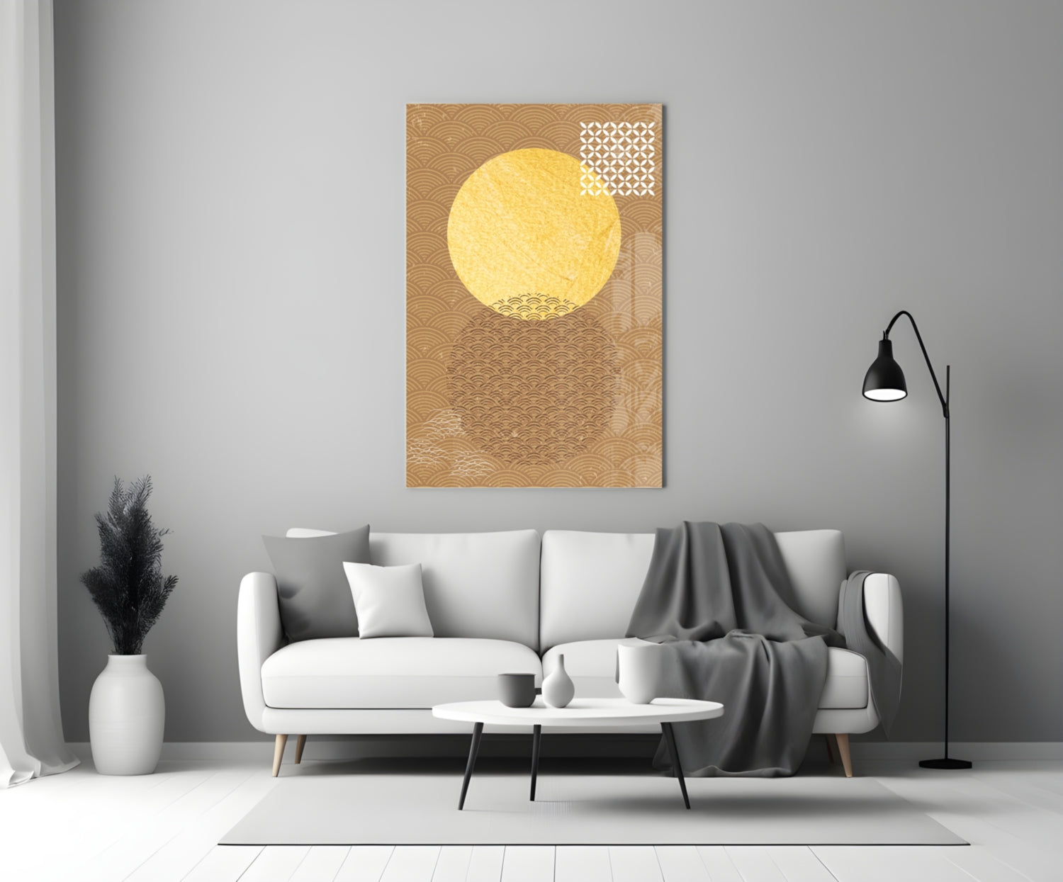 Shadow of the Sun  Glass Wall Art.