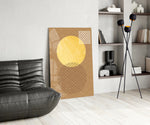 Shadow of the Sun panel adding editorial calm to a dining room