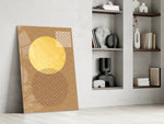 Shadow of the Sun glass print enhancing a living room with cinematic warmth
