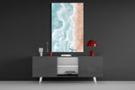 Beach panel catching window light to reveal its serene warmth