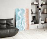Beach panel adding editorial calm to a hallway