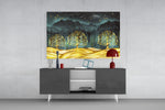 Golden Forest panel catching low light to reveal its luxe gravity